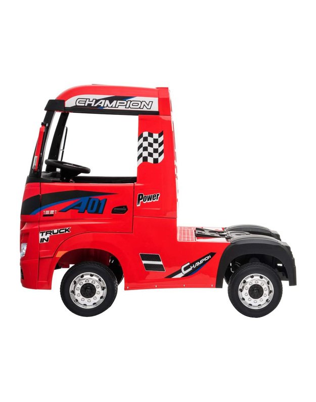 Vaikiškas vienvietis elektromobilis  Mercedes benz Actros sunkvežimis - raudonas