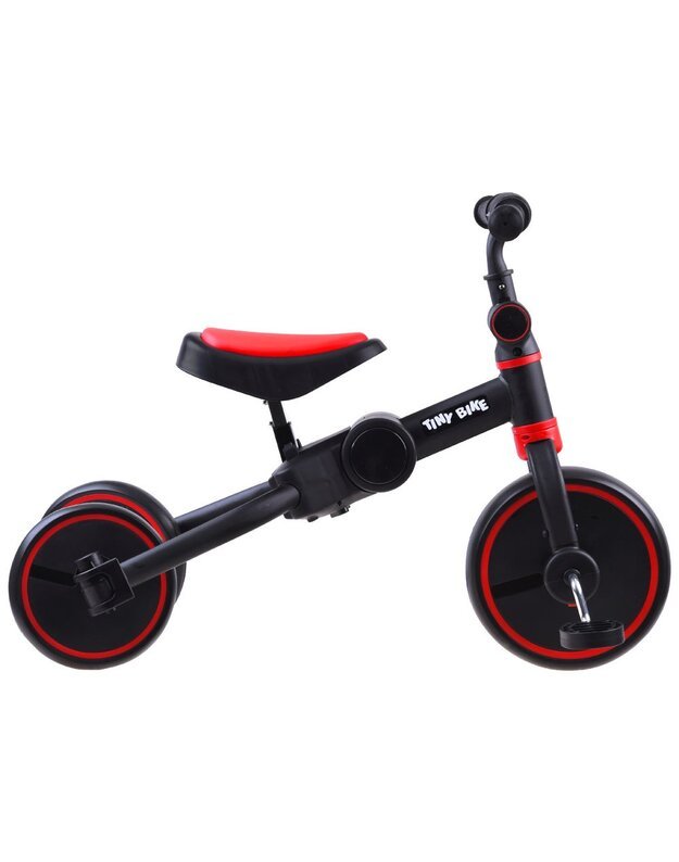 Triratis dviratis Tiny Bike 3in1 - raudonas