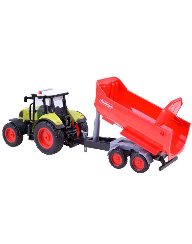 Žaislinis traktorius su priekaba
