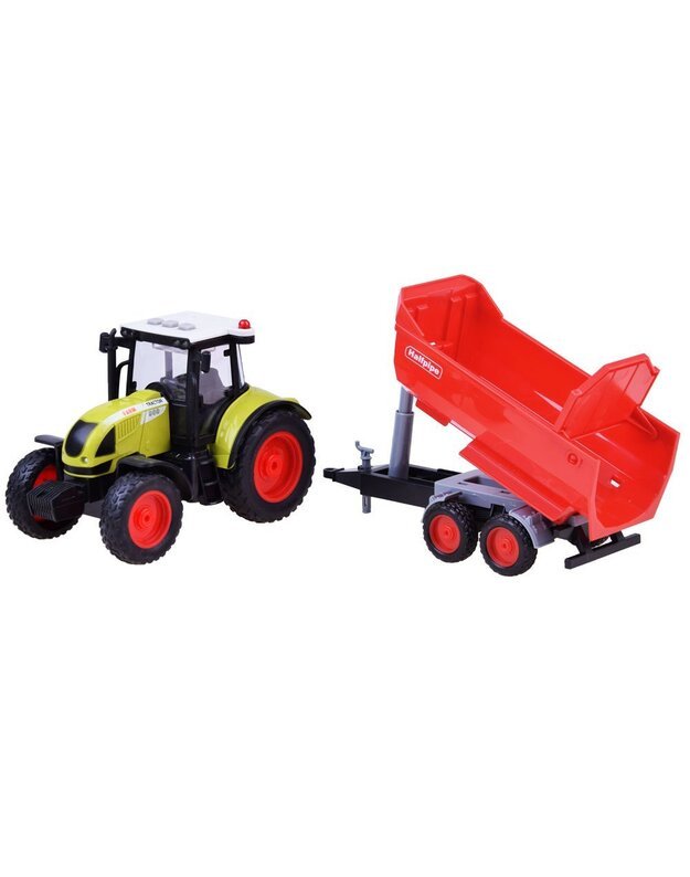 Žaislinis traktorius su priekaba