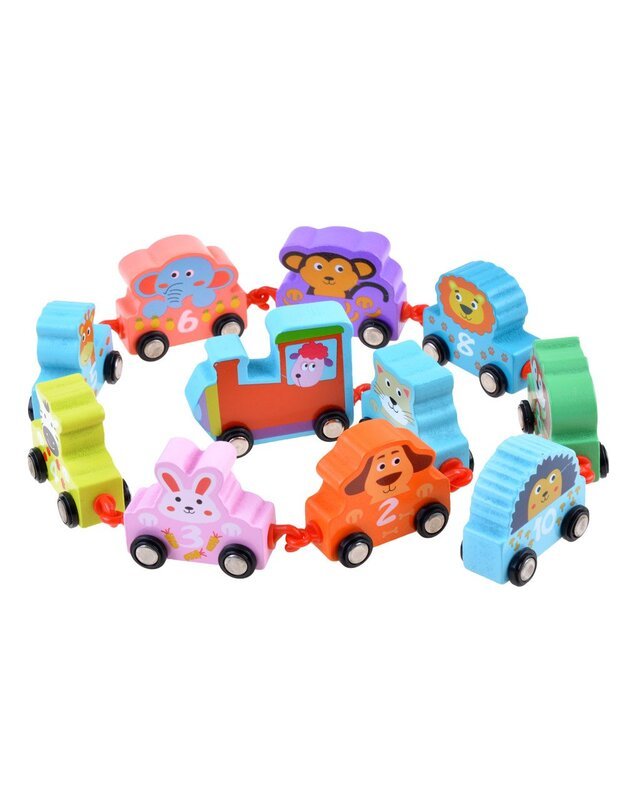 Mokomasis lokomotyvas  su transporto priemonėmis