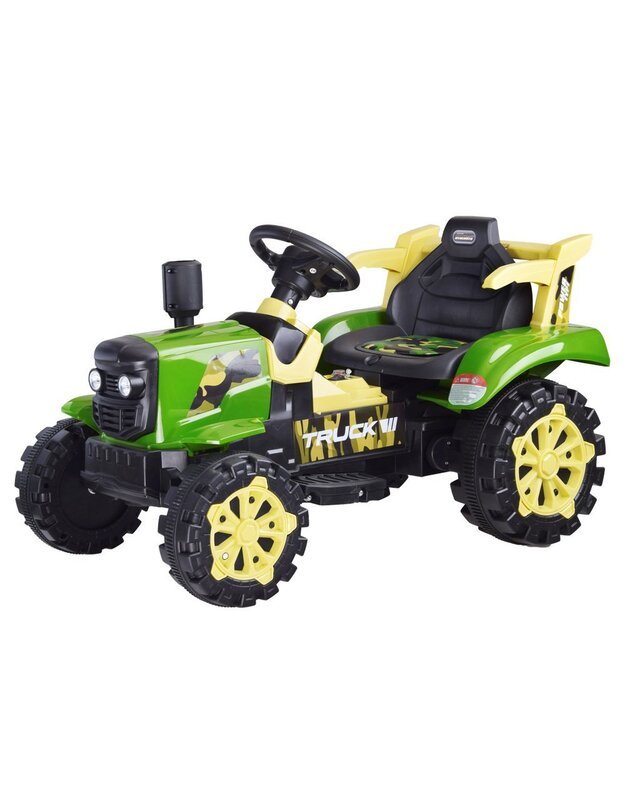 Traktorius su priekaba + nuotolinis valdymo pultas - žalias
