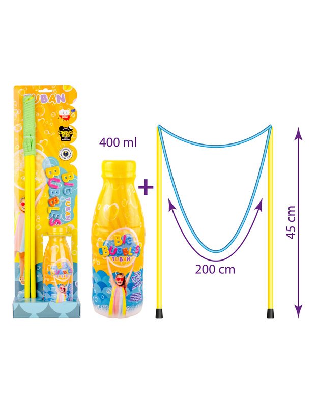 TUBAN didelių muilo burbulų virvė ir skystis