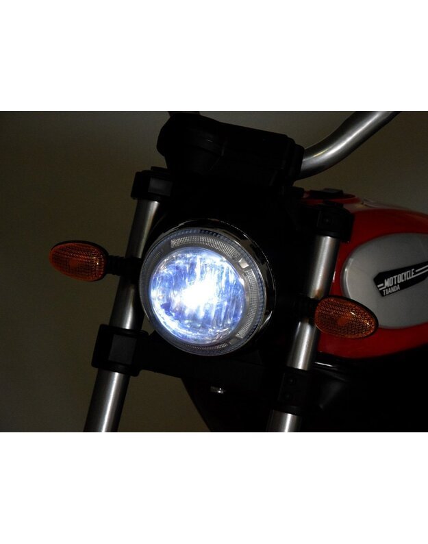 Vaikiškas elektrinis motociklas STREET BOB - oranžinis