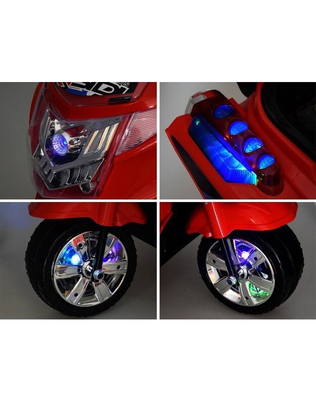  Vaikiškas elektrinis motociklas Vespa - mėlynas