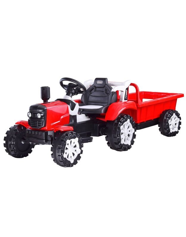 Vaikiškas elektrinis traktorius - raudonas