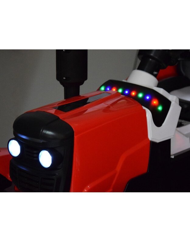 Vaikiškas elektrinis traktorius - raudonas