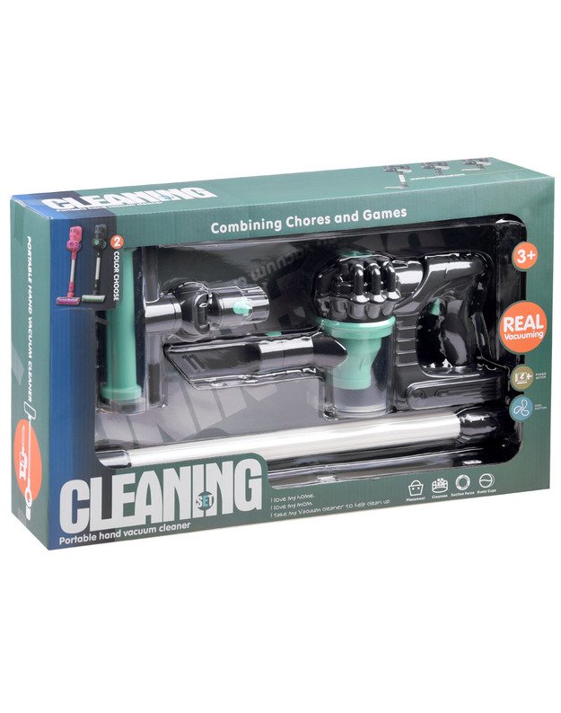 Belaidis rankinis vaikiškas dulkių siurblys - pilkas