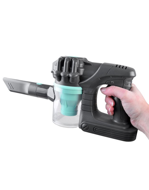 Belaidis rankinis vaikiškas dulkių siurblys - pilkas