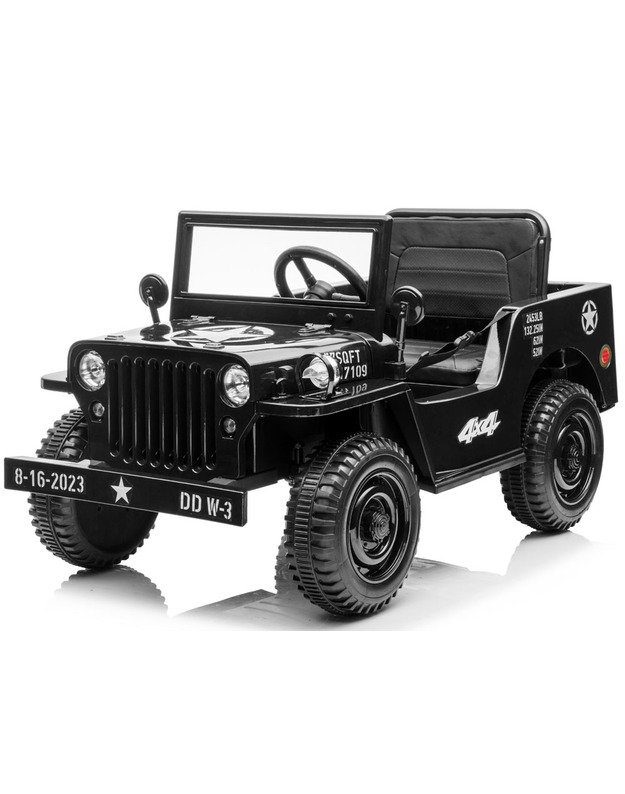 Karinis elektromobilis Willys + nuotolinio valdymo pultelis - smėlio spalvos