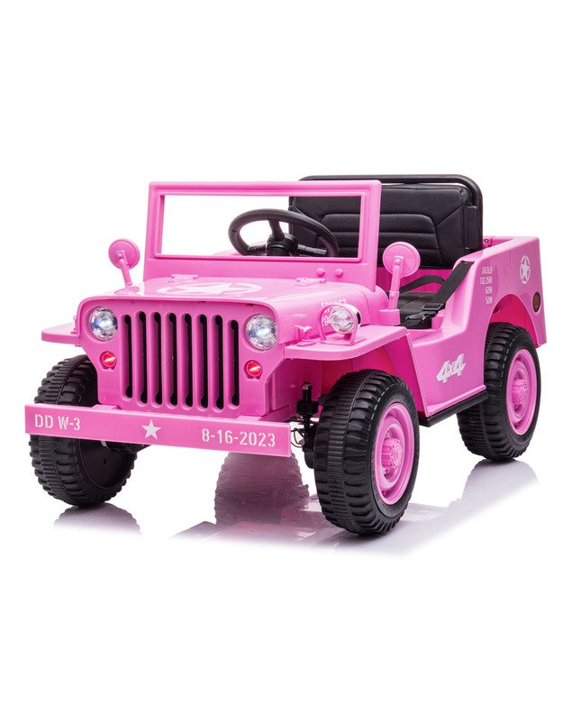 Karinis elektromobilis Willys + nuotolinio valdymo pultelis - smėlio spalvos