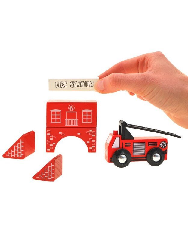 Mediniai blokeliai miestelio statybai