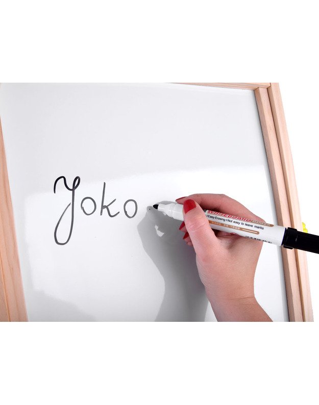 Medinė lenta 3in1 - molbertas, magnetinė plokštuma, juodos kreidos paviršius