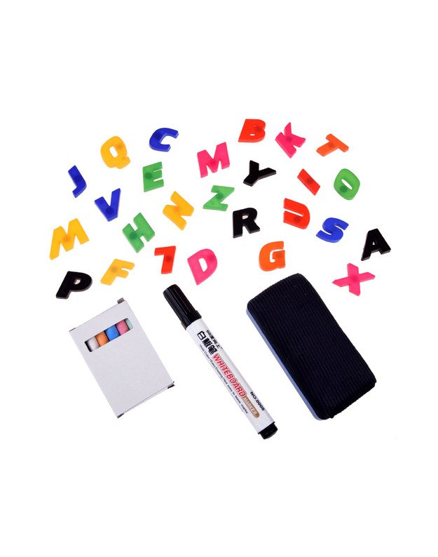 Medinė lenta 3in1 - molbertas, magnetinė plokštuma, juodos kreidos paviršius