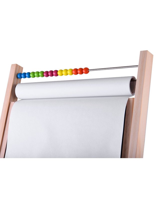 Medinė lenta 3in1 - molbertas, magnetinė plokštuma, juodos kreidos paviršius