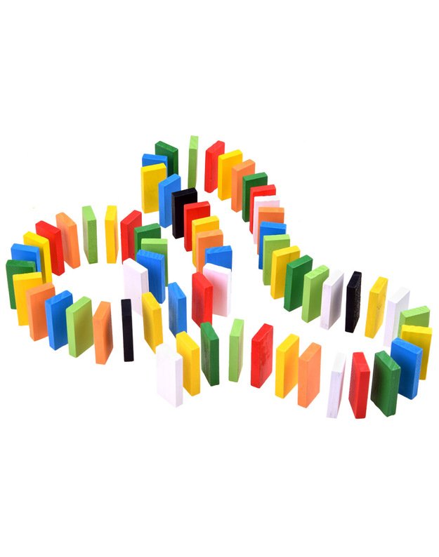 Wooden colored DOMINO blocks 300 pieces ZA3861