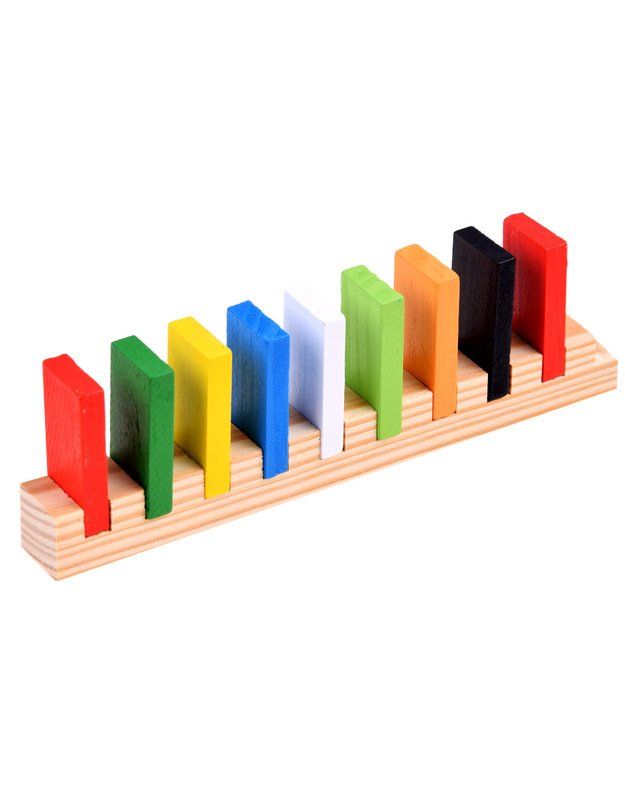 Wooden colored DOMINO blocks 300 pieces ZA3861
