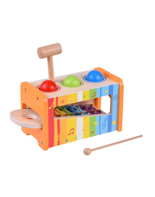 Mediniai cimbolai vaikams + plaktukas 