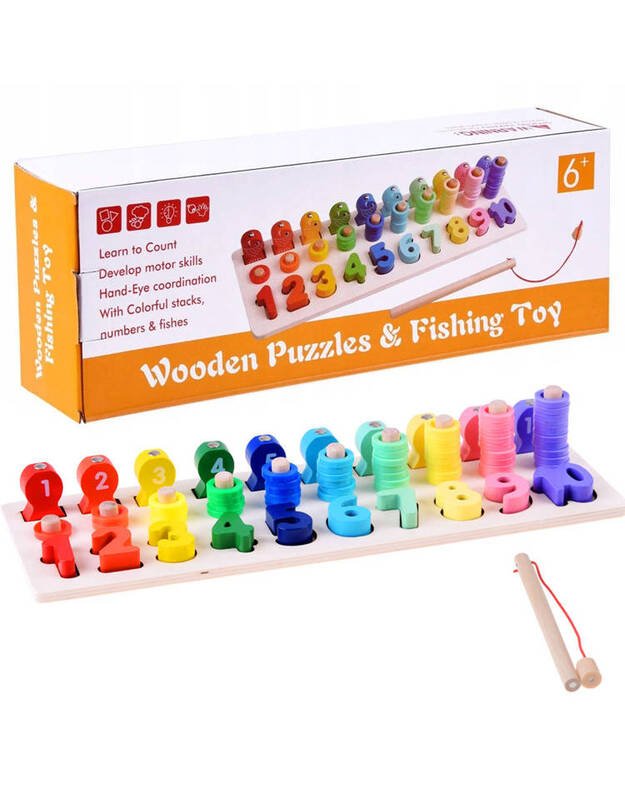 Medinė edukacinė dėlionė Skaitmenys