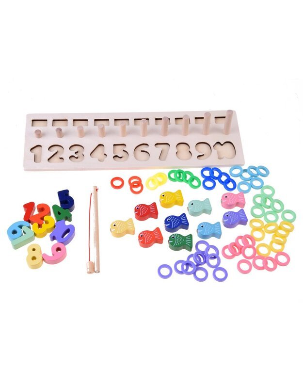 Medinė edukacinė dėlionė Skaitmenys