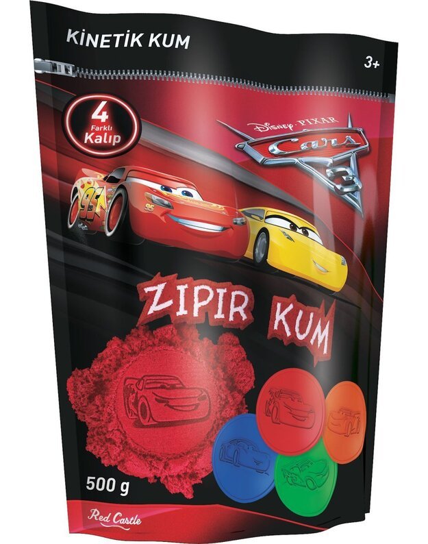 Raudonos spalvos kinetinis smėlis 500g