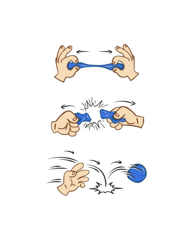 Trijų spalvų elastinga masė ELZA