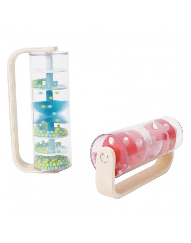 CLASSIC WORLD lietaus dušas -barškutis su kamuoliukais  - raudonas