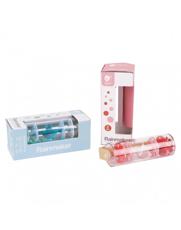 CLASSIC WORLD lietaus dušas -barškutis su kamuoliukais  - raudonas