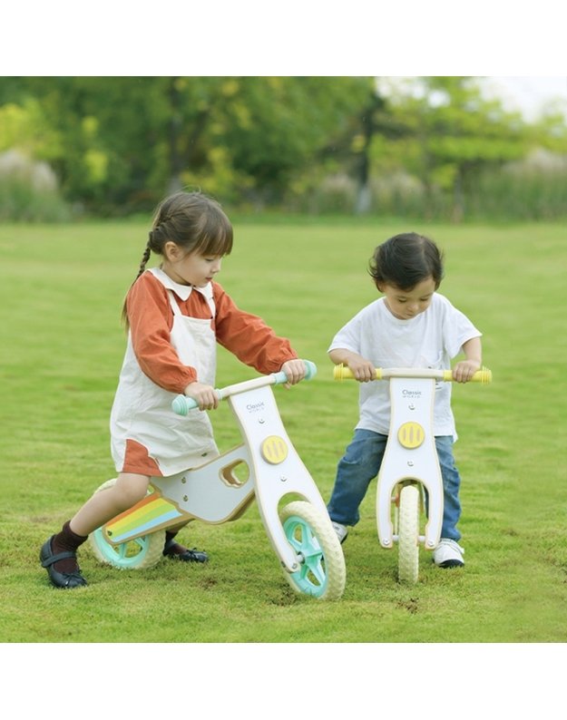 CLASSIC WORLD medinis balansinis dviratukas