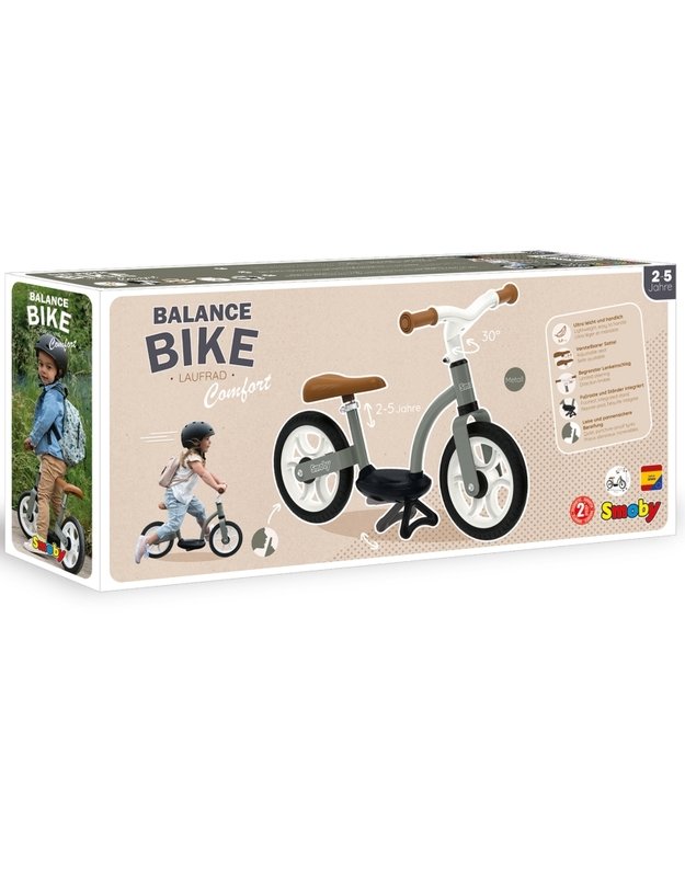  SMOBY metalinis balansinis dviratis su pritvirtinta kojų atrama
