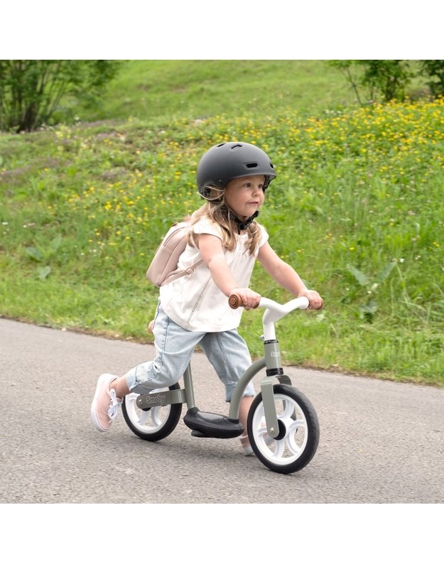 SMOBY metalinis balansinis dviratis su pritvirtinta kojų atrama