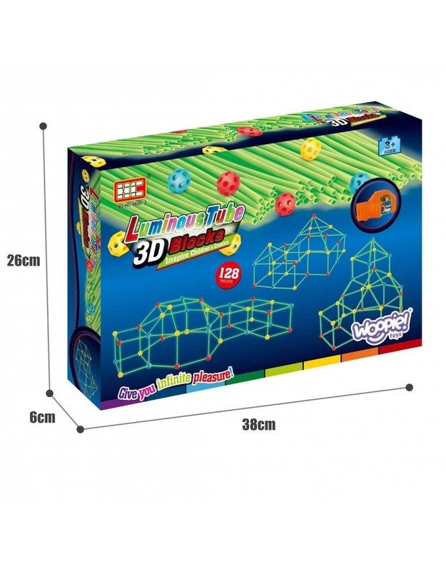  WOOPIE statybiniai blokeliai 128 el.