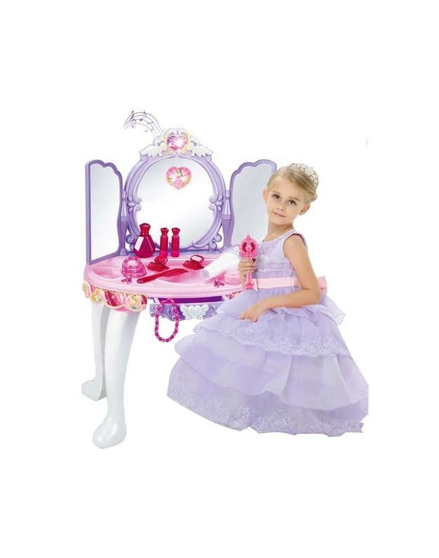 WOOPIE interaktyvus kosmetinis staliukas mergaitei su MP3 įvestimi  + priedai