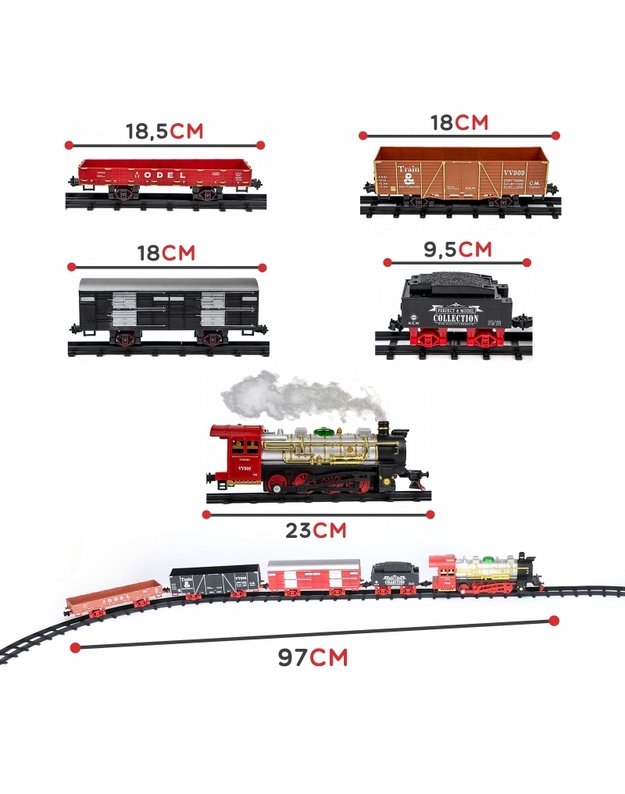 WOOPIE klasikinio traukinio su efektais trasa