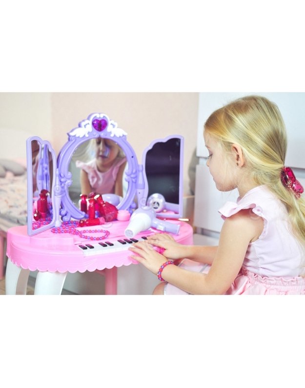 WOOPIE kosmetinis staliukas su pianinu + 13 priedų