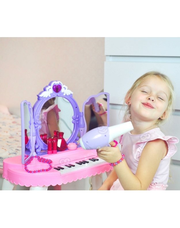 WOOPIE kosmetinis staliukas su pianinu + 13 priedų