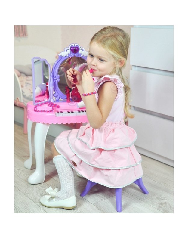 WOOPIE kosmetinis staliukas su pianinu + 13 priedų
