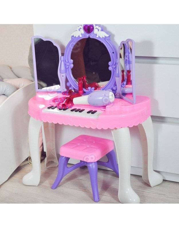 WOOPIE kosmetinis staliukas su pianinu + 13 priedų