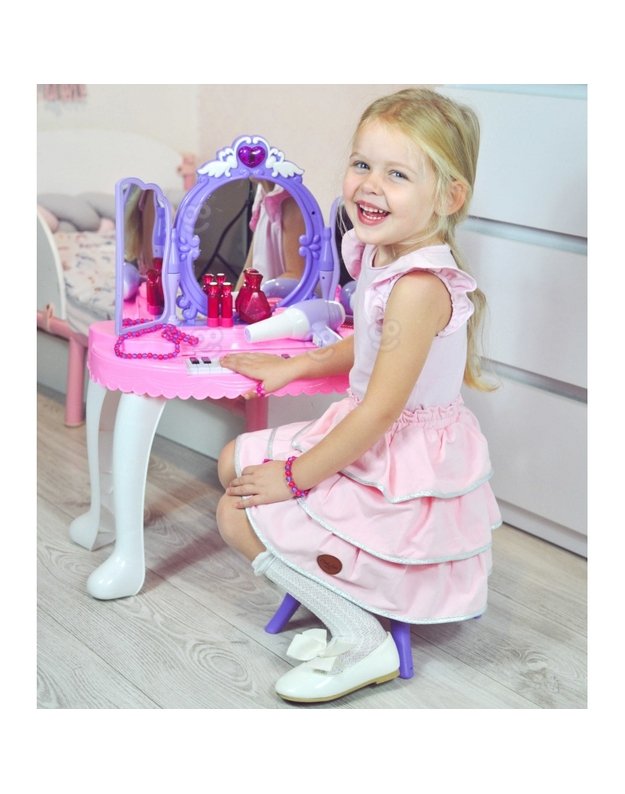 WOOPIE kosmetinis staliukas su pianinu + 13 priedų
