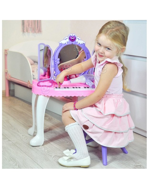 WOOPIE kosmetinis staliukas su pianinu + 13 priedų