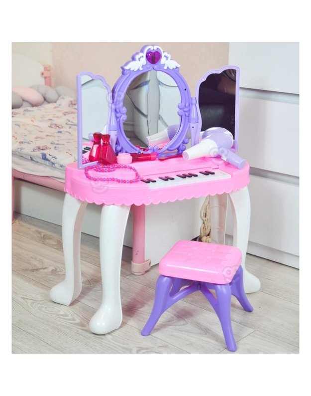 WOOPIE kosmetinis staliukas su pianinu + 13 priedų