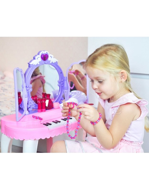 WOOPIE kosmetinis staliukas su pianinu + 13 priedų