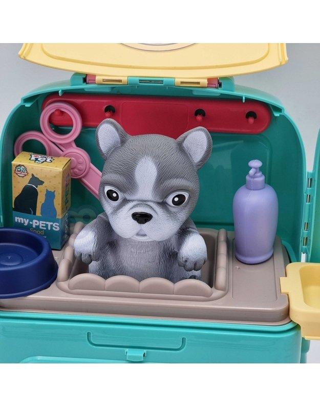 WOOPIE 2in1 nešiojamas šuniuko grožio salonas kuprinėje