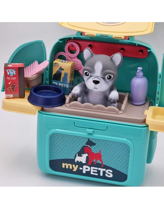 WOOPIE 2in1 nešiojamas šuniuko grožio salonas kuprinėje