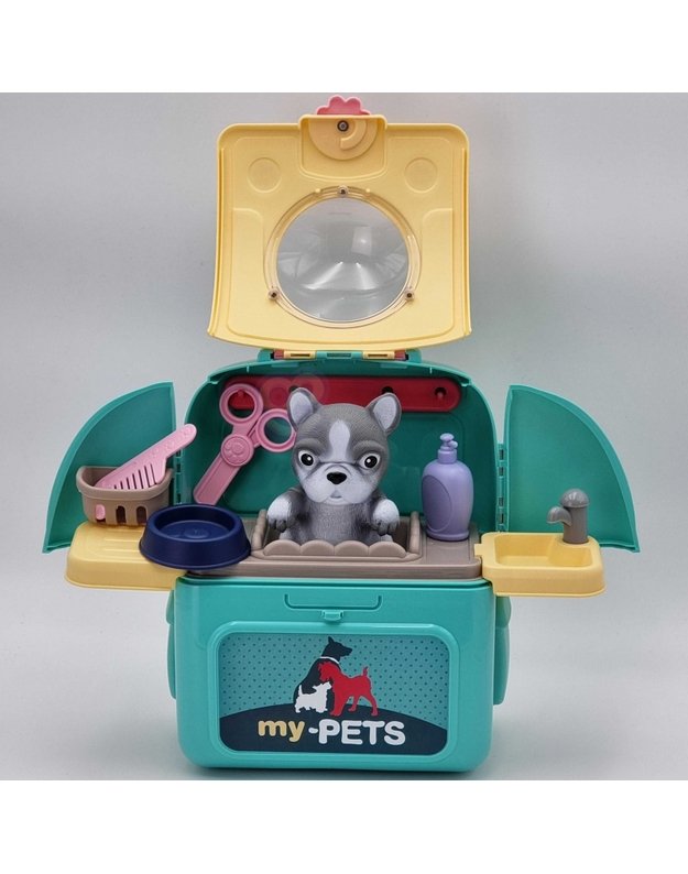 WOOPIE 2in1 nešiojamas šuniuko grožio salonas kuprinėje