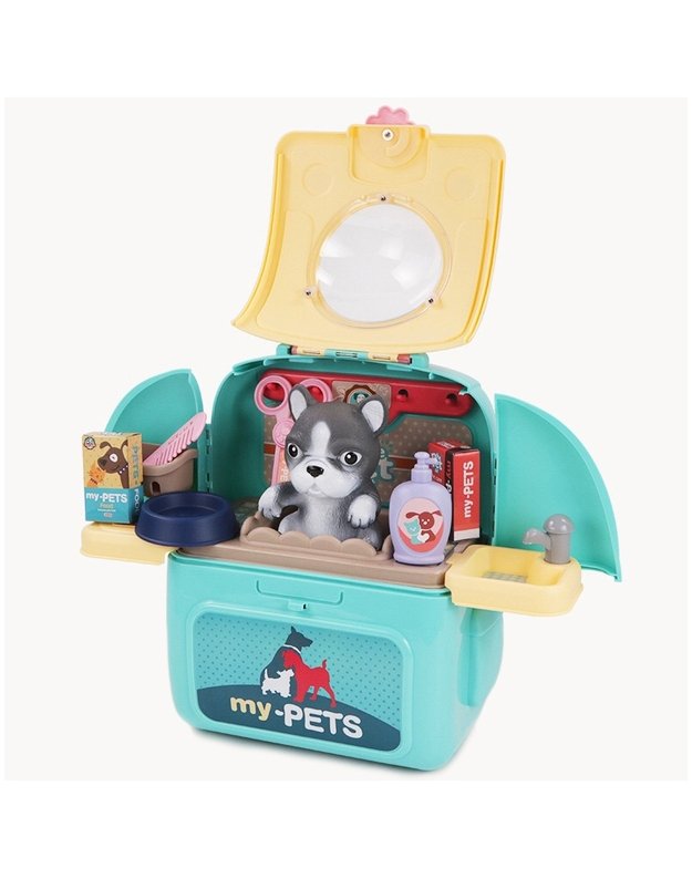 WOOPIE 2in1 nešiojamas šuniuko grožio salonas kuprinėje