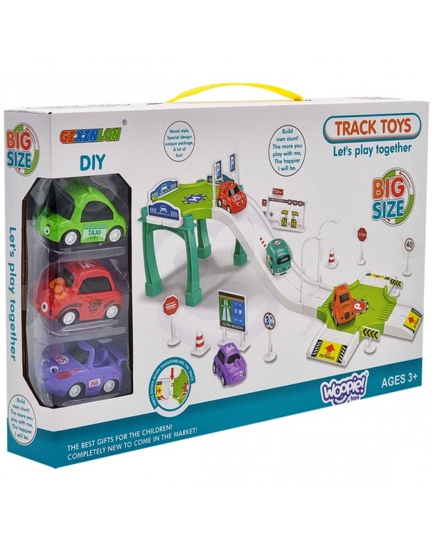 WOOPIE automobilių trasa + 3 automobiliai