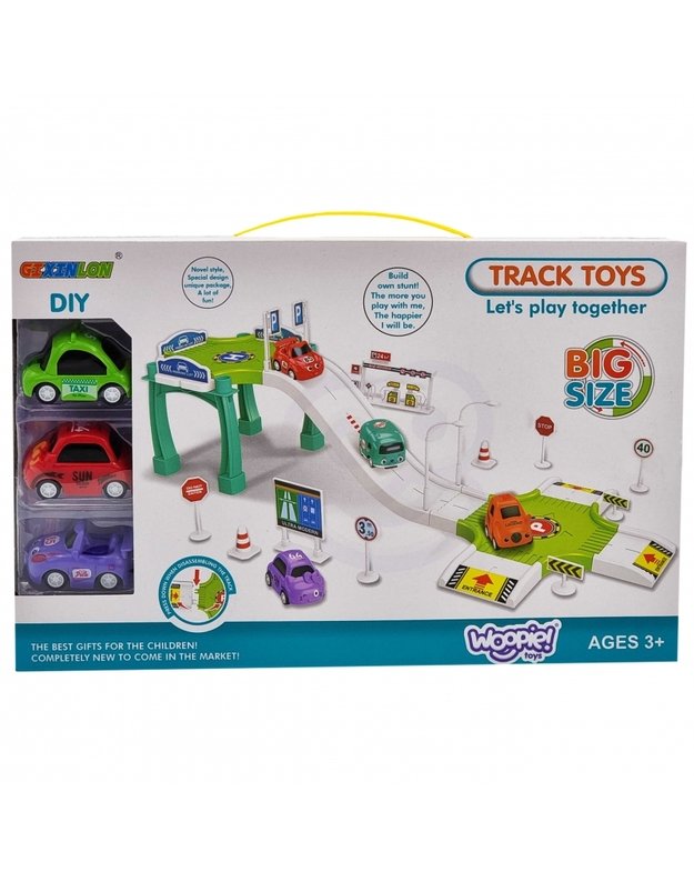 WOOPIE automobilių trasa + 3 automobiliai