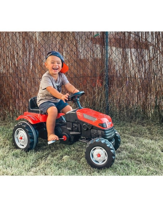 WOOPIE Traktorius su pedalais - raudonas
