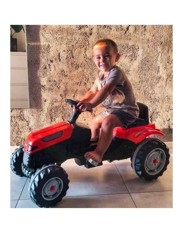 WOOPIE Traktorius su pedalais - raudonas